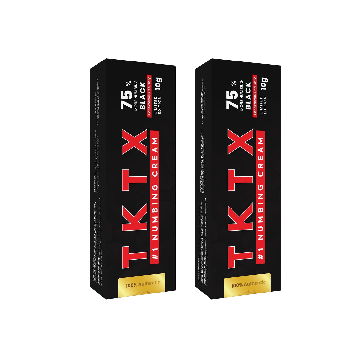 TKTX Crema Anestésica Negra 75% | Crema Para Tatuajes TKTX (2 Unidades)