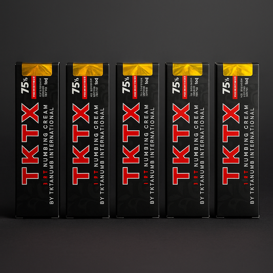 TKTX Crema Anestesica Negra 75% | Crema Para Tatuajes TKTX (5 Unidades)
